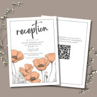 Peach Poppies Élégante Réception De Mariage Floral