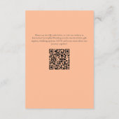 Carte D'accompagnement Peach Poppies Floral Élégant Mariage Souhaite bien (Dos)