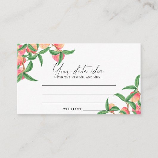 Carte D'accompagnement Peaches - Date idées nuit \ Date jar (Devant)