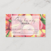 Carte D'accompagnement Peaches - devinez combien de baisers jeu de nage (Devant)