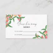 Carte D'accompagnement Peaches - devinez combien de baisers jeu de nage (Devant)