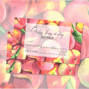 Carte D'accompagnement Peaches - devinez combien de lièges jeu de nage