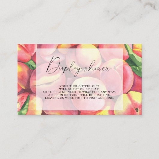 Carte D'accompagnement Peachs - Display douche (Devant)