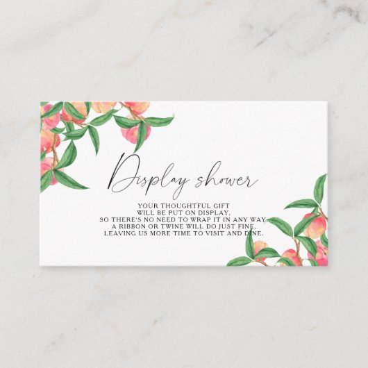 Carte D'accompagnement Peachs - Display douche (Devant)