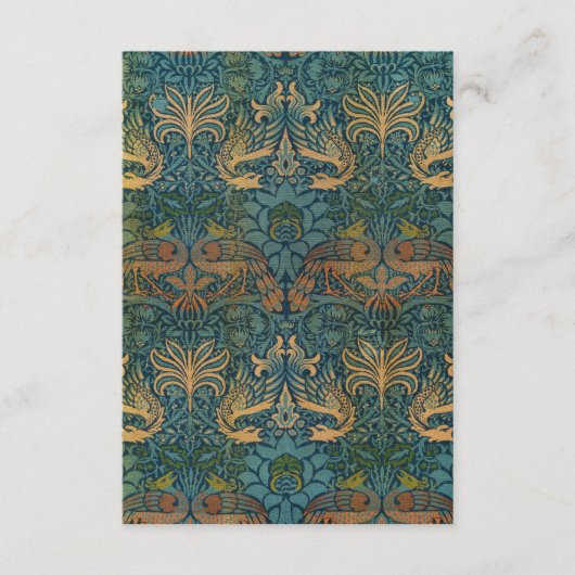 Carte D'accompagnement Peacock and Dragon, 1878, par William Morris (Devant)