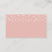 Carte D'accompagnement Pearl Confetti sur Mariage or Rose (Dos)