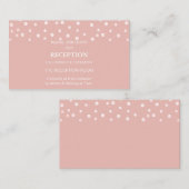 Carte D'accompagnement Pearl Confetti sur Mariage or Rose (Devant / Derrière)