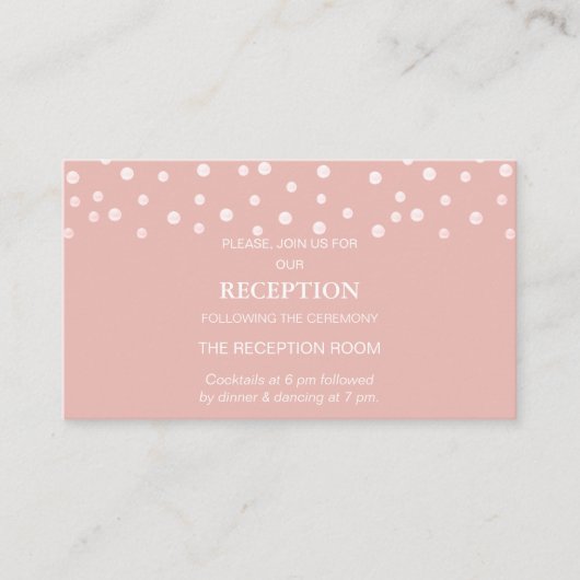 Carte D'accompagnement Pearl Confetti sur Mariage or Rose (Devant)