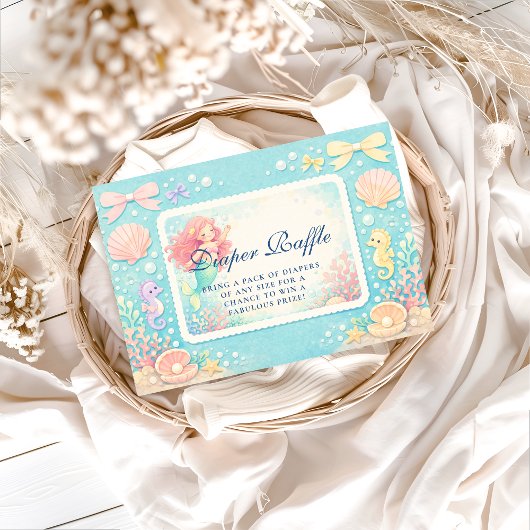 Carte D'accompagnement Pearl Tide Mermaid Diapper Raffle