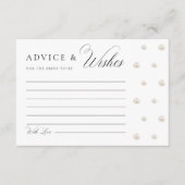 Carte D'accompagnement Pearls Advice & Wishes for the Bride to Be Card (Devant)
