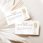 Carte D'accompagnement Pearls And Prosecco Recette pour que la mariée soi