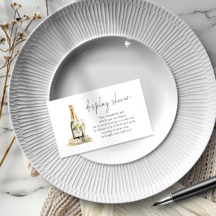 Carte D'accompagnement Pearls et Prosecco Bridal Display Douche