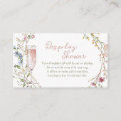 Carte D'accompagnement Pearls et Prosecco Bridal Display Douche (Devant)