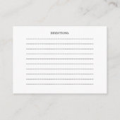 Carte D'accompagnement Pearls et Prosecco Fête des mariées à thème Recett (Dos)