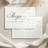 Carte D'accompagnement Pearls Recipe Card for the Bride to Be