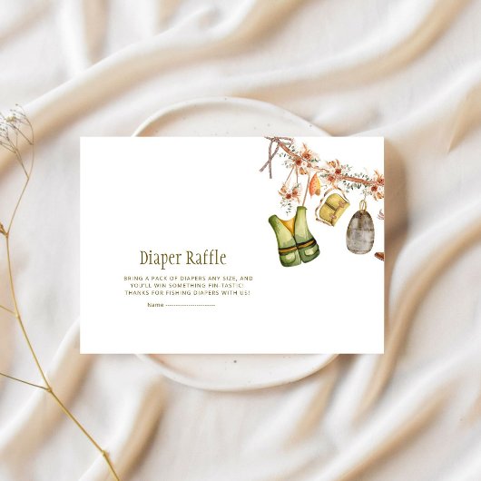 Carte D'accompagnement Pêche - Baby shower de linge Raffin