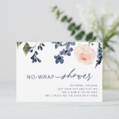 Carte D'accompagnement Pêche & Flore Bleue Sans Fête des mariées d'envelo (Debout devant)