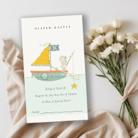 Pêche Ours Sailboat Baby shower à rouleaux