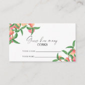 Carte D'accompagnement Pêches - devine combien de bouchons jeu de mariage (Devant)