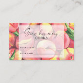 Carte D'accompagnement Pêches - devinez combien de bouchons jeu de mariag (Devant)