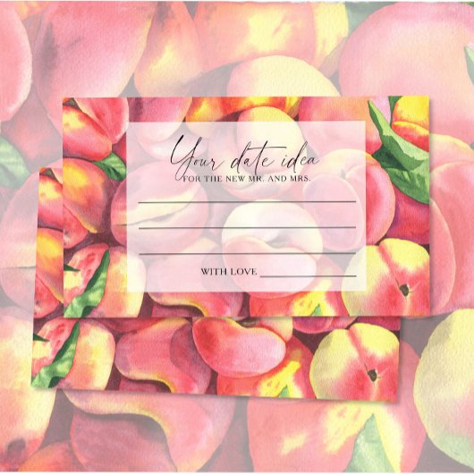 Carte D'accompagnement Pêches - Idées de soirée en amoureux \ Pot à rende