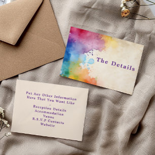 Carte D'accompagnement Peindre les éclaboussures La fiche de boîtier Déta