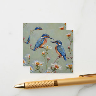 Carte D'accompagnement Peinture À L'Huile D'Oiseaux Et De Fleurs De Pêche