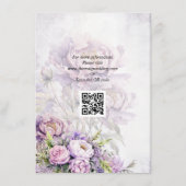 Carte D'accompagnement Peinture aquarelle lavande paeonie (Dos)