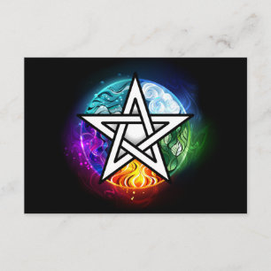 Carte D'accompagnement pentagramme wiccan