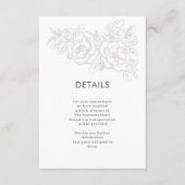 Carte D'accompagnement Peonies élégant coin fleur (Devant)