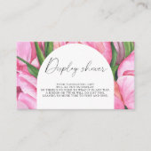 Carte D'accompagnement Peonies fleurs florales - Display douche (Devant)