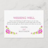 Carte D'accompagnement Peonies roses Mariage Wishing well (Devant)