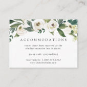 Carte D'accompagnement Peony blanc | Hébergements Floral Mariage Hotel (Devant)