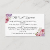 Carte D'accompagnement Peony hydrangea Bridal Display Cabine de douche (Devant)