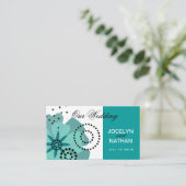 Carte D'accompagnement Pepper Poppies Mariage site turquoise (Debout devant)