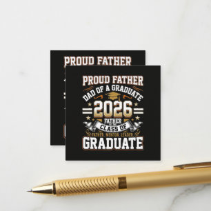Carte D'accompagnement Père fier de la promotion 2026 diplômé