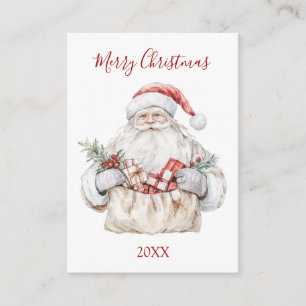 Carte D'accompagnement Père Noël avec cadeaux de Noël