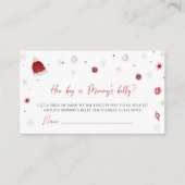 Carte D'accompagnement Père Noël Baby Baby shower Quelle est la taille du (Devant)