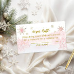 Carte D'accompagnement Père Noël Baby Christmas Baby Diaper Raffle Encein<br><div class="desc">Calligraphie adorable avec des flocons de neige,  invitation à la douche pour bébé sur le thème de l'hiver. Facile à personnaliser avec vos détails. Vérifiez la collection pour rechercher les éléments correspondants comme cartes de boîtier.</div>