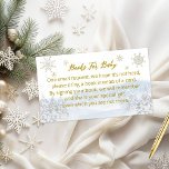 Carte D'accompagnement Père Noël Baby Christmas Baby shower<br><div class="desc">Calligraphie adorable avec des flocons de neige,  invitation à la douche pour bébé sur le thème de l'hiver. Facile à personnaliser avec vos détails. Vérifiez la collection pour rechercher les éléments correspondants comme cartes de boîtier.</div>