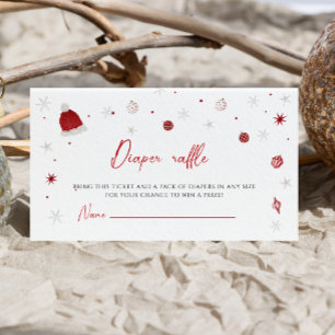 Carte D'accompagnement Père Noël Baby Christmas Baby shower Déchets Raffl