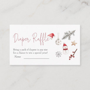 Carte D'accompagnement Père Noël Baby Christmas Baby shower Déchets Raffl