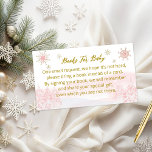 Carte D'accompagnement Père Noël Baby Christmas Baby shower Enclôture Car<br><div class="desc">Calligraphie adorable avec des flocons de neige,  invitation à la douche pour bébé sur le thème de l'hiver. Facile à personnaliser avec vos détails. Vérifiez la collection pour rechercher les éléments correspondants comme cartes de boîtier.</div>
