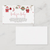 Carte D'accompagnement Père Noël Baby Clothes Livres de Noël pour bébé (Devant / Derrière)