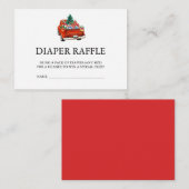 Carte D'accompagnement Père Noël Baby shower Diaper Raffle Noël (Devant / Derrière)