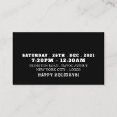 Carte D'accompagnement Père Noël cadeau à Snowman, Ticket de fête de Noël (Dos)