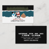 Carte D'accompagnement Père Noël cadeau à Snowman, Ticket de fête de Noël (Devant / Derrière)