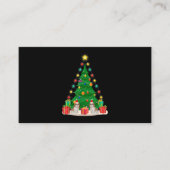 Carte D'accompagnement Père Noël Shih Tzu Chien sapin de Noël Funny Noël  (Devant)