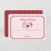 Carte D'accompagnement Perfect Match Made in Heaven Pink Party Details (Devant / Derrière)