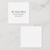 Carte D'accompagnement Perfect Match Wedding Matchbox–PersonalizedEdition (Devant / Derrière)